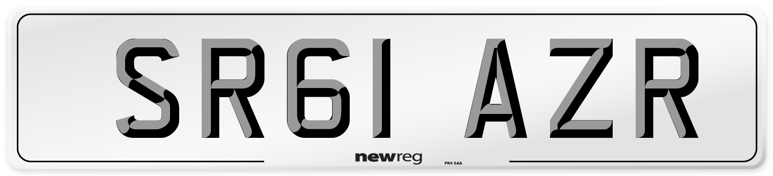 SR61 AZR Number Plate from New Reg